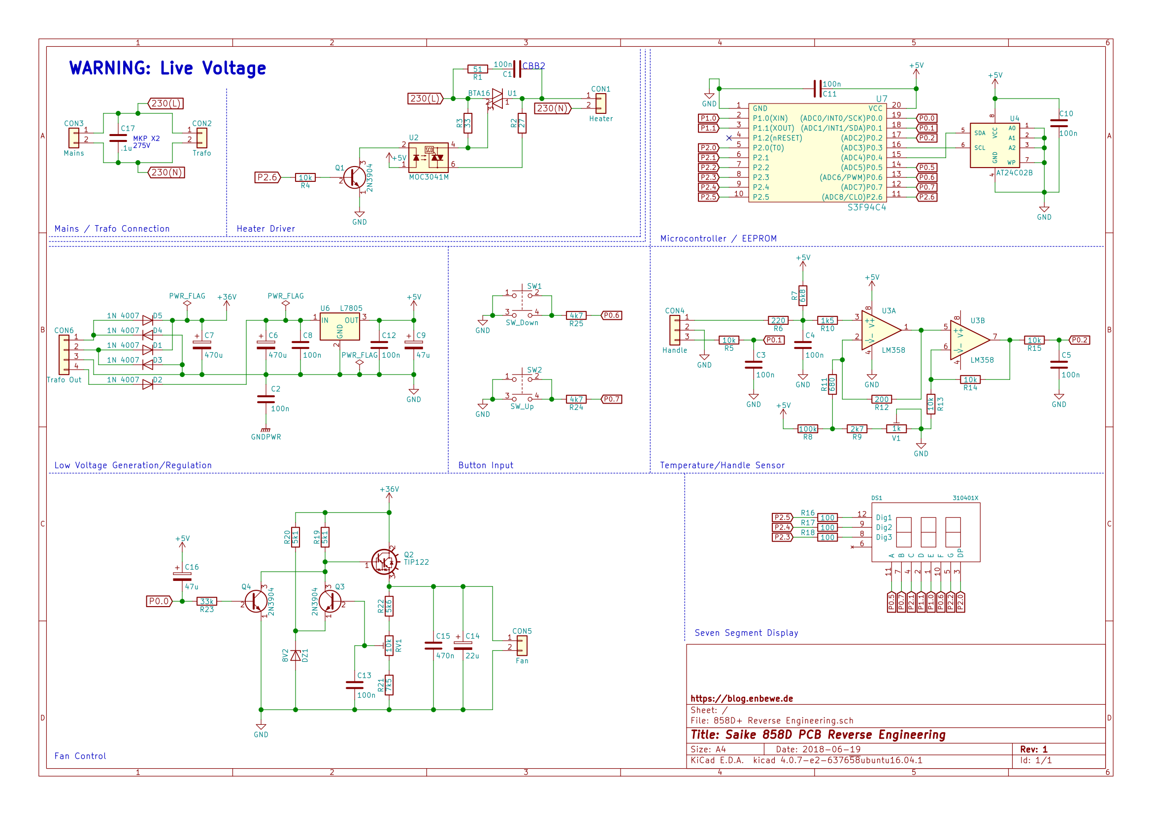 Saike 858D Rework Station - Original Schematic